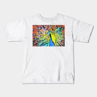 Abstract peacock Kids T-Shirt